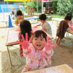 たんぽぽ組　フィンガーペイント　9月２７日（火）